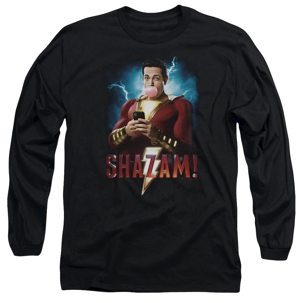 Shazam Movie Blowing Up - Men's Long Sleeve T-Shirt Men's Long Sleeve T-Shirt Shazam   
