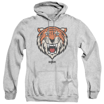 Athletic heather pullover hoodie with Shazam Movie Tawky Tawny graphic