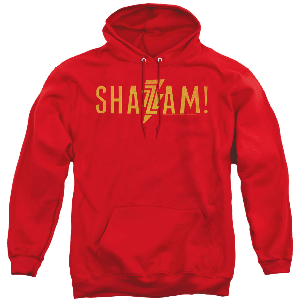 Shazam Movie Flat Logo - Pullover Hoodie Pullover Hoodie Shazam   