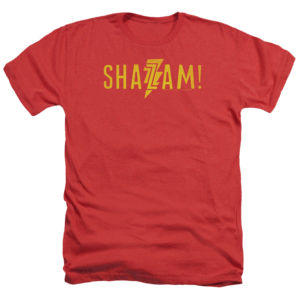 Shazam Movie Flat Logo - Men's Heather T-Shirt Men's Heather T-Shirt Shazam   