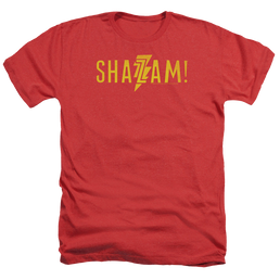 Shazam Movie Flat Logo - Men's Heather T-Shirt Men's Heather T-Shirt Shazam   