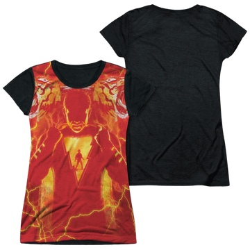 Shazam Movie Whats Inside Sub juniors black back t-shirt