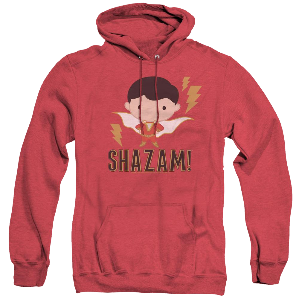 Shazam Movie Shazam Chibi - Heather Pullover Hoodie Heather Pullover Hoodie Shazam   