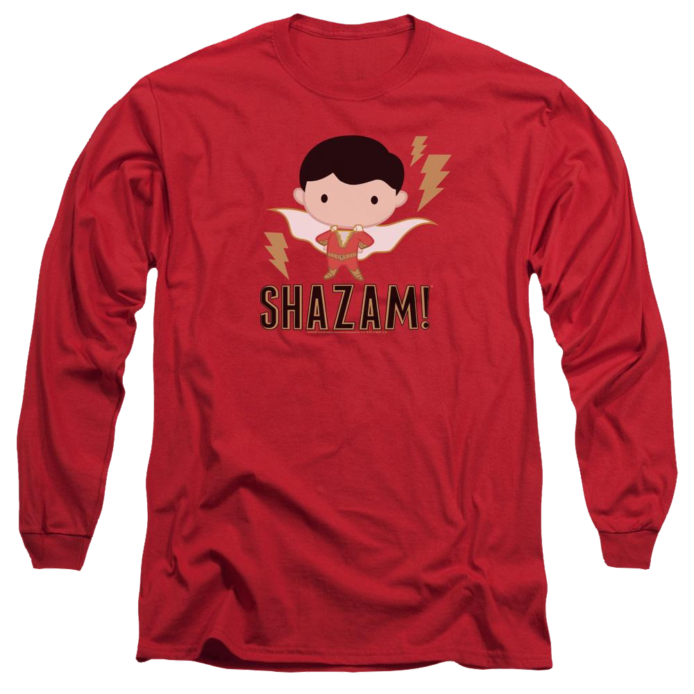 Shazam Movie Shazam Chibi - Men's Long Sleeve T-Shirt Men's Long Sleeve T-Shirt Shazam   