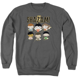 Shazam Movie Chibi Group - Men's Crewneck Sweatshirt Men's Crewneck Sweatshirt Shazam   