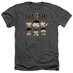 Shazam Movie Chibi Group - Men's Heather T-Shirt Men's Heather T-Shirt Shazam   