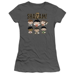 Shazam Movie Chibi Group - Juniors T-Shirt Juniors T-Shirt Shazam   