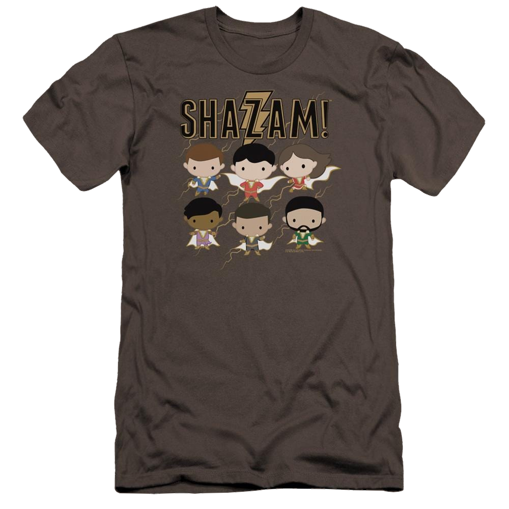 Shazam Movie Chibi Group - Men's Premium Slim Fit T-Shirt Men's Premium Slim Fit T-Shirt Shazam   