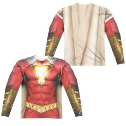 Shazam Movie Shazam Uniform (Front/Back Print) - Men's All-Over Print Long Sleeve Men's All-Over Print Long Sleeve Shazam   