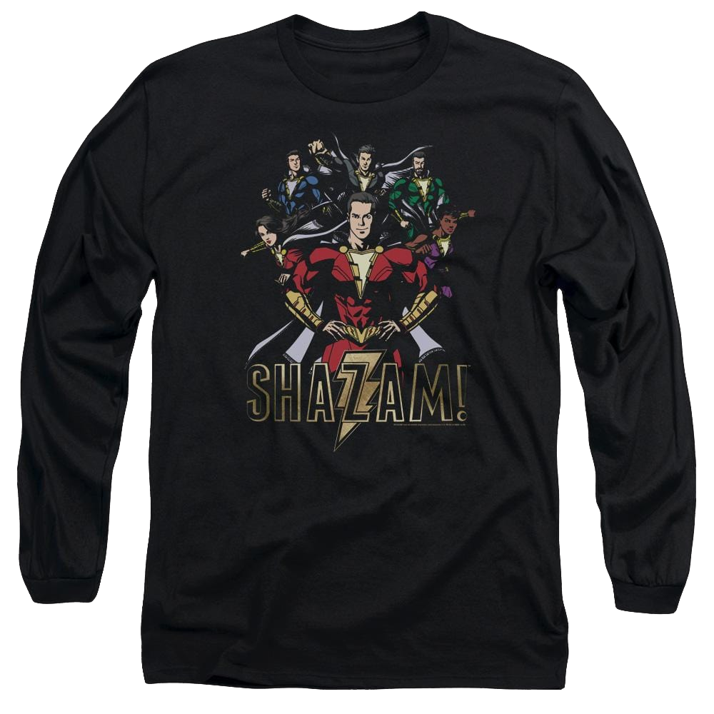 Shazam Movie Group Of Heroes - Men's Long Sleeve T-Shirt Men's Long Sleeve T-Shirt Shazam   