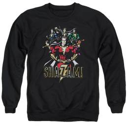 Shazam Movie Group Of Heroes - Men's Crewneck Sweatshirt Men's Crewneck Sweatshirt Shazam   