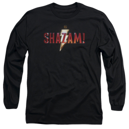 Shazam Movie Shazam Logo - Men's Long Sleeve T-Shirt Men's Long Sleeve T-Shirt Shazam   