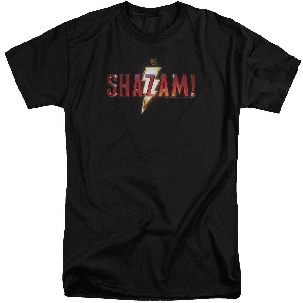 Shazam Movie Shazam Logo - Men's Tall Fit T-Shirt Men's Tall Fit T-Shirt Shazam   