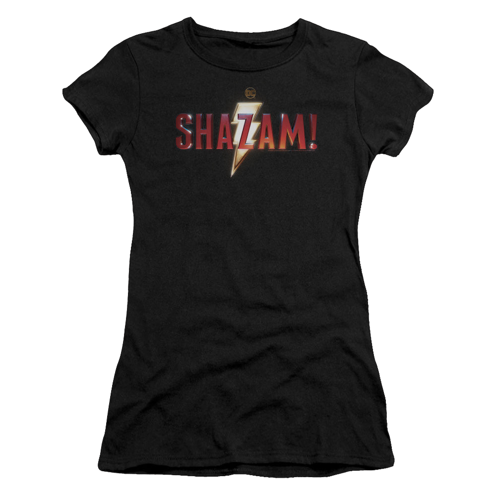 Shazam Movie Shazam Logo - Juniors T-Shirt Juniors T-Shirt Shazam   