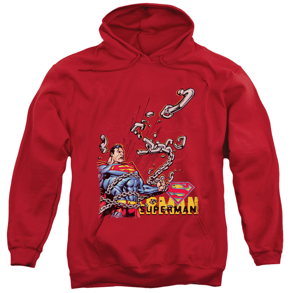 Superman Breaking Chains - Pullover Hoodie Pullover Hoodie Superman   