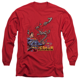 Superman Breaking Chains - Men's Long Sleeve T-Shirt Men's Long Sleeve T-Shirt Superman   