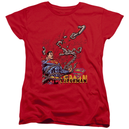 Superman Breaking Chains - Women's T-Shirt Women's T-Shirt Superman   