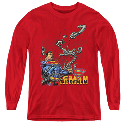 Superman Breaking Chains - Youth Long Sleeve T-Shirt Youth Long Sleeve T-Shirt Superman   