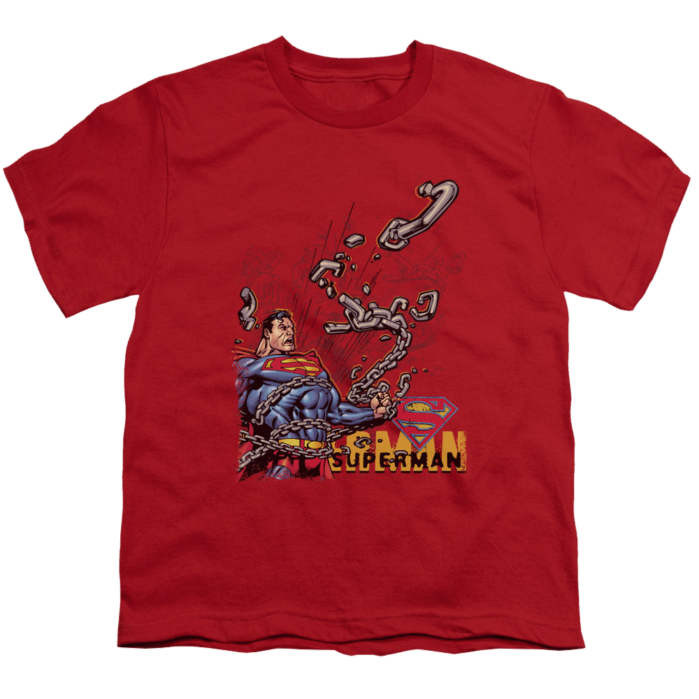 Superman Breaking Chains - Youth T-Shirt Youth T-Shirt (Ages 8-12) Superman   