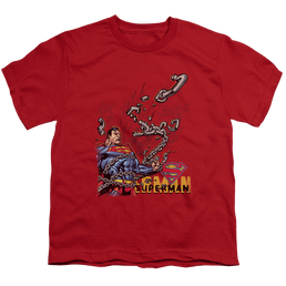 Superman Breaking Chains - Youth T-Shirt Youth T-Shirt (Ages 8-12) Superman   
