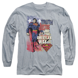 Superman Truth Justice - Men's Long Sleeve T-Shirt Men's Long Sleeve T-Shirt Superman   