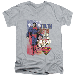 Superman Truth Justice - Men's V-Neck T-Shirt Men's V-Neck T-Shirt Superman   