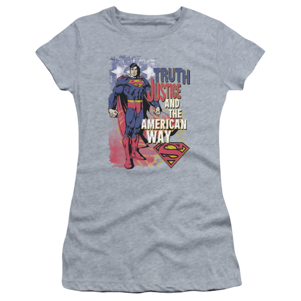 Superman Truth Justice - Juniors T-Shirt Juniors T-Shirt Superman   