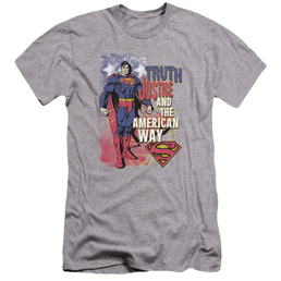 Superman Truth Justice - Men's Premium Slim Fit T-Shirt Men's Premium Slim Fit T-Shirt Superman   