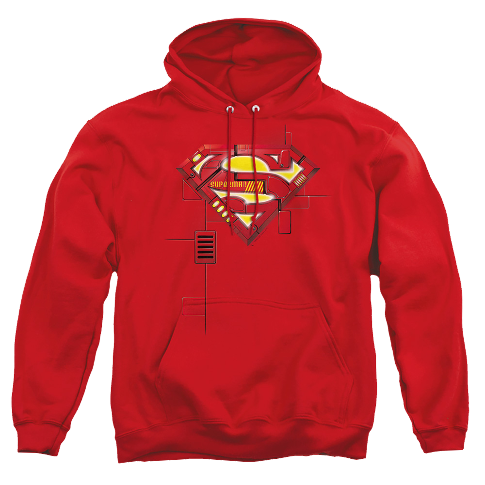 Superman Super Mech Shield - Pullover Hoodie Pullover Hoodie Superman   