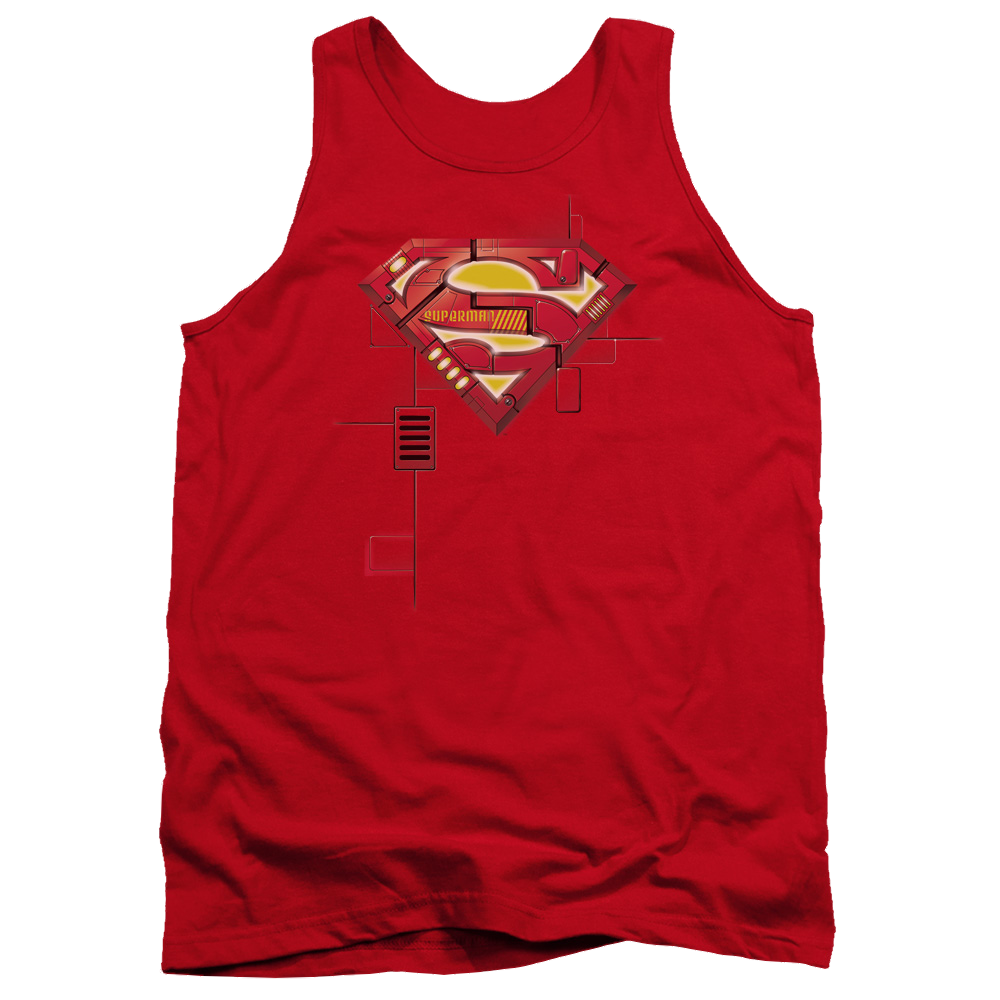 Superman Super Mech Shield - Men's Tank Top Men's Tank Superman   