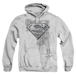 Superman Riveted Metal - Pullover Hoodie Pullover Hoodie Superman   