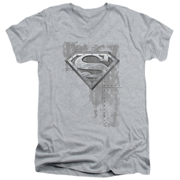 Superman Riveted Metal - Men's V-Neck T-Shirt Men's V-Neck T-Shirt Superman   