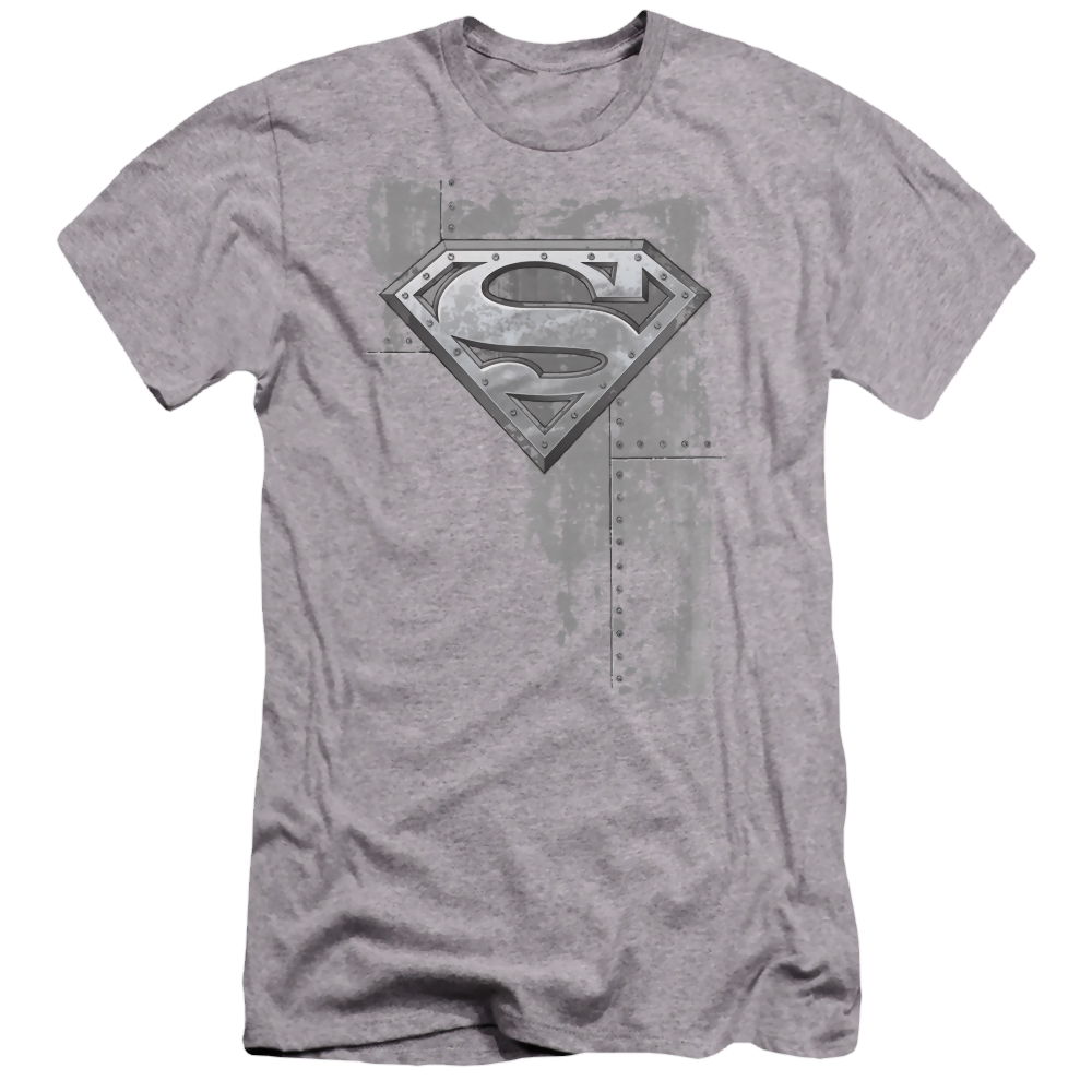 Superman Riveted Metal - Men's Premium Slim Fit T-Shirt Men's Premium Slim Fit T-Shirt Superman   