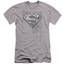 Superman Riveted Metal - Men's Premium Slim Fit T-Shirt Men's Premium Slim Fit T-Shirt Superman   