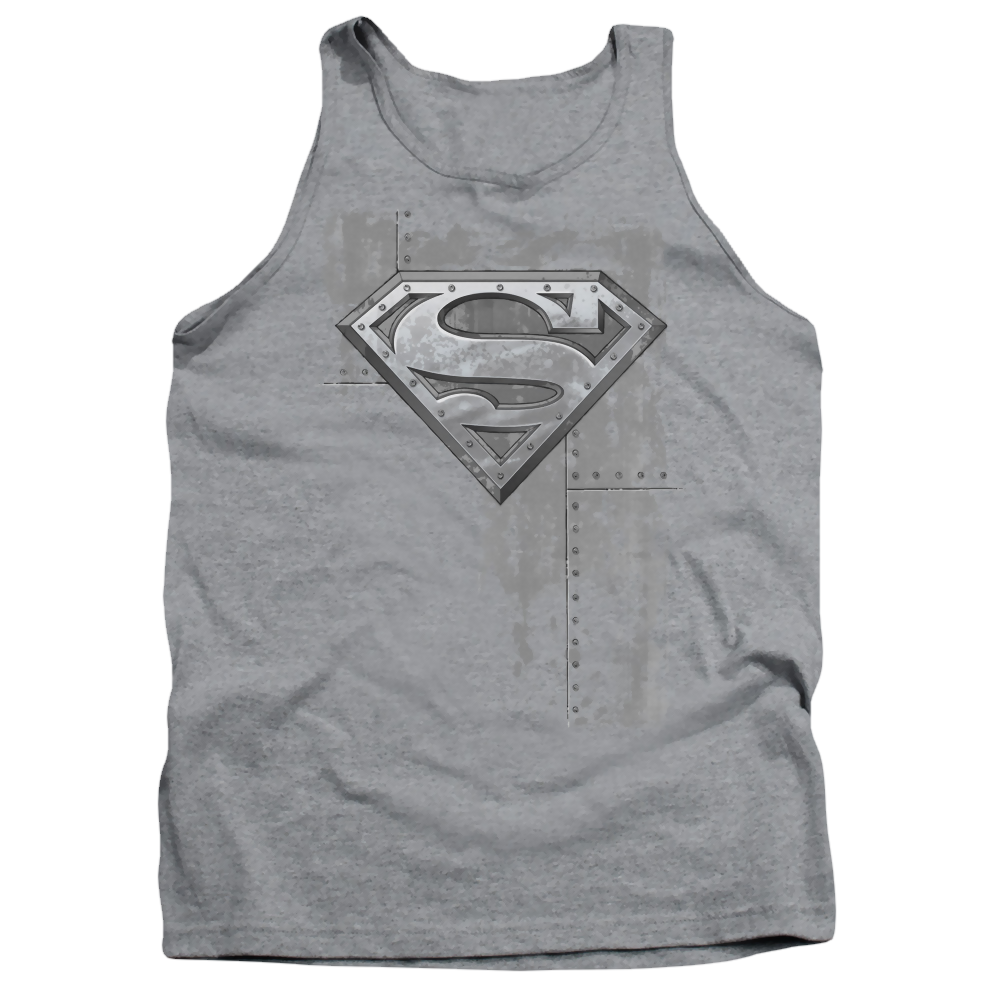 Superman Riveted Metal - Men's Tank Top Men's Tank Superman   