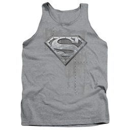 Superman Riveted Metal - Men's Tank Top Men's Tank Superman   