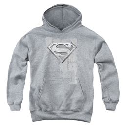 Superman Riveted Metal - Youth Hoodie Youth Hoodie (Ages 8-12) Superman   