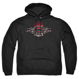 Superman Steel Flames Shield - Pullover Hoodie Pullover Hoodie Superman   