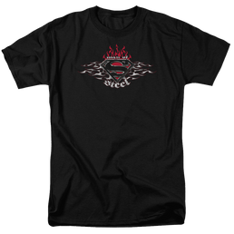 Superman Steel Flames Shield - Men's Regular Fit T-Shirt Men's Regular Fit T-Shirt Superman   
