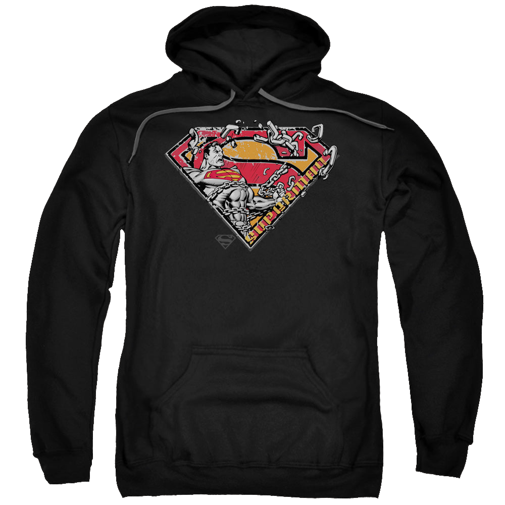 Superman Breaking Chain Logo - Pullover Hoodie Pullover Hoodie Superman   