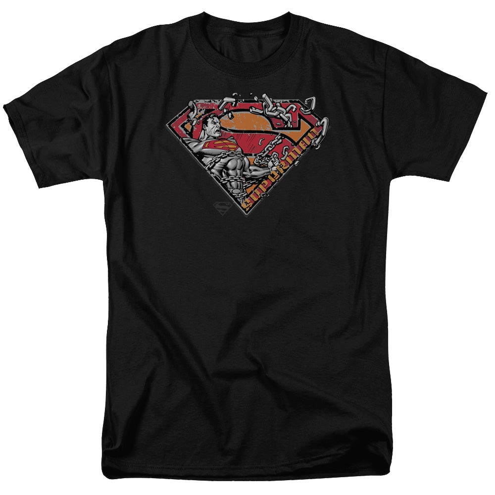 Superman Breaking Chain Logo - Men's Regular Fit T-Shirt Men's Regular Fit T-Shirt Superman   