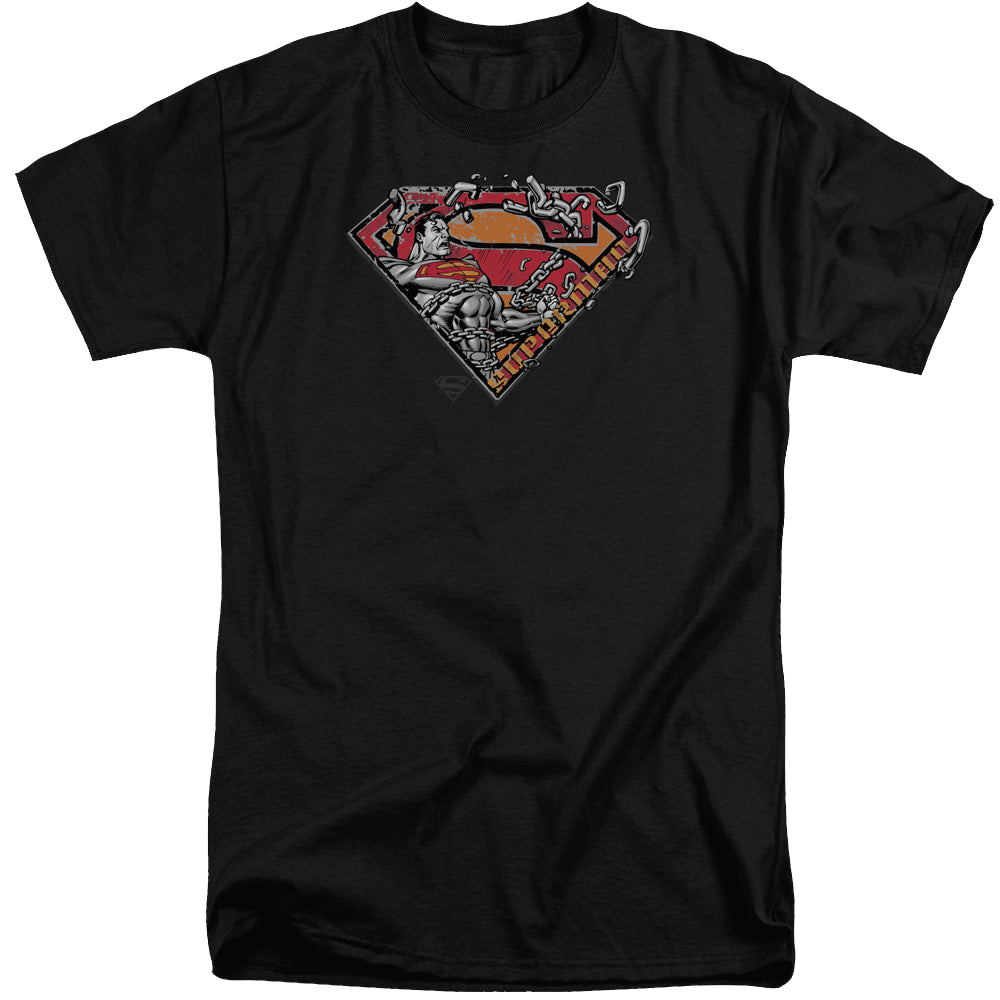 Superman Breaking Chain Logo - Men's Tall Fit T-Shirt Men's Tall Fit T-Shirt Superman   