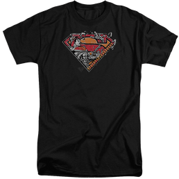 Superman Breaking Chain Logo - Men's Tall Fit T-Shirt Men's Tall Fit T-Shirt Superman   