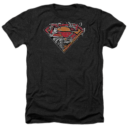 Superman Breaking Chain Logo - Men's Heather T-Shirt Men's Heather T-Shirt Superman   