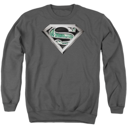Superman Circuitry Logo - Men's Crewneck Sweatshirt Men's Crewneck Sweatshirt Superman   