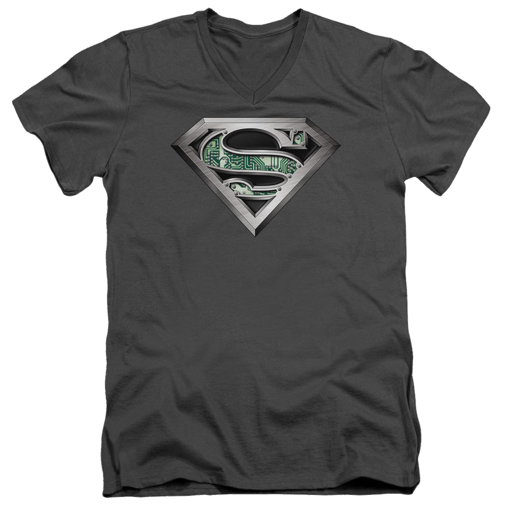 Superman Circuitry Logo - Men's V-Neck T-Shirt Men's V-Neck T-Shirt Superman   