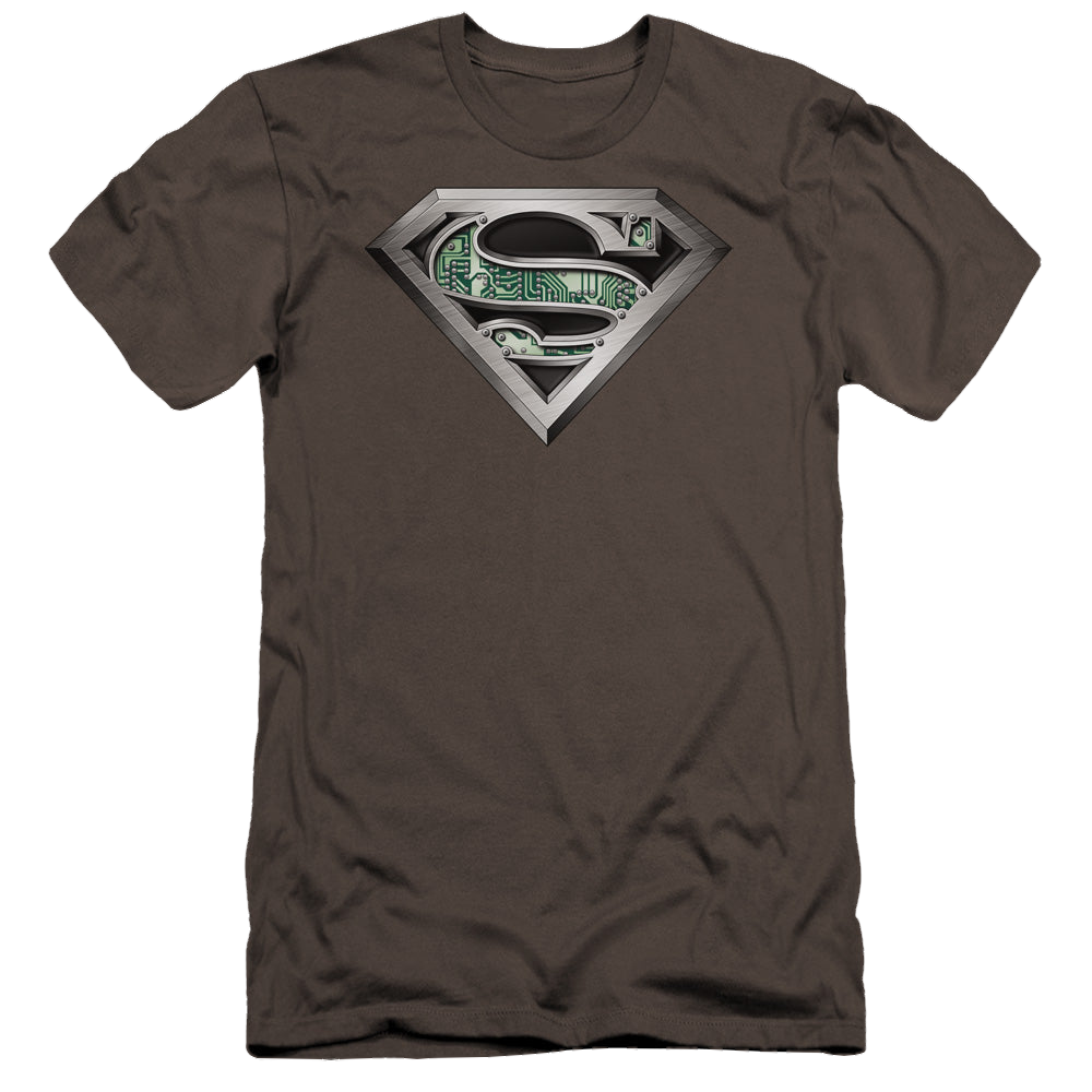 Superman Circuitry Logo - Men's Premium Slim Fit T-Shirt Men's Premium Slim Fit T-Shirt Superman   