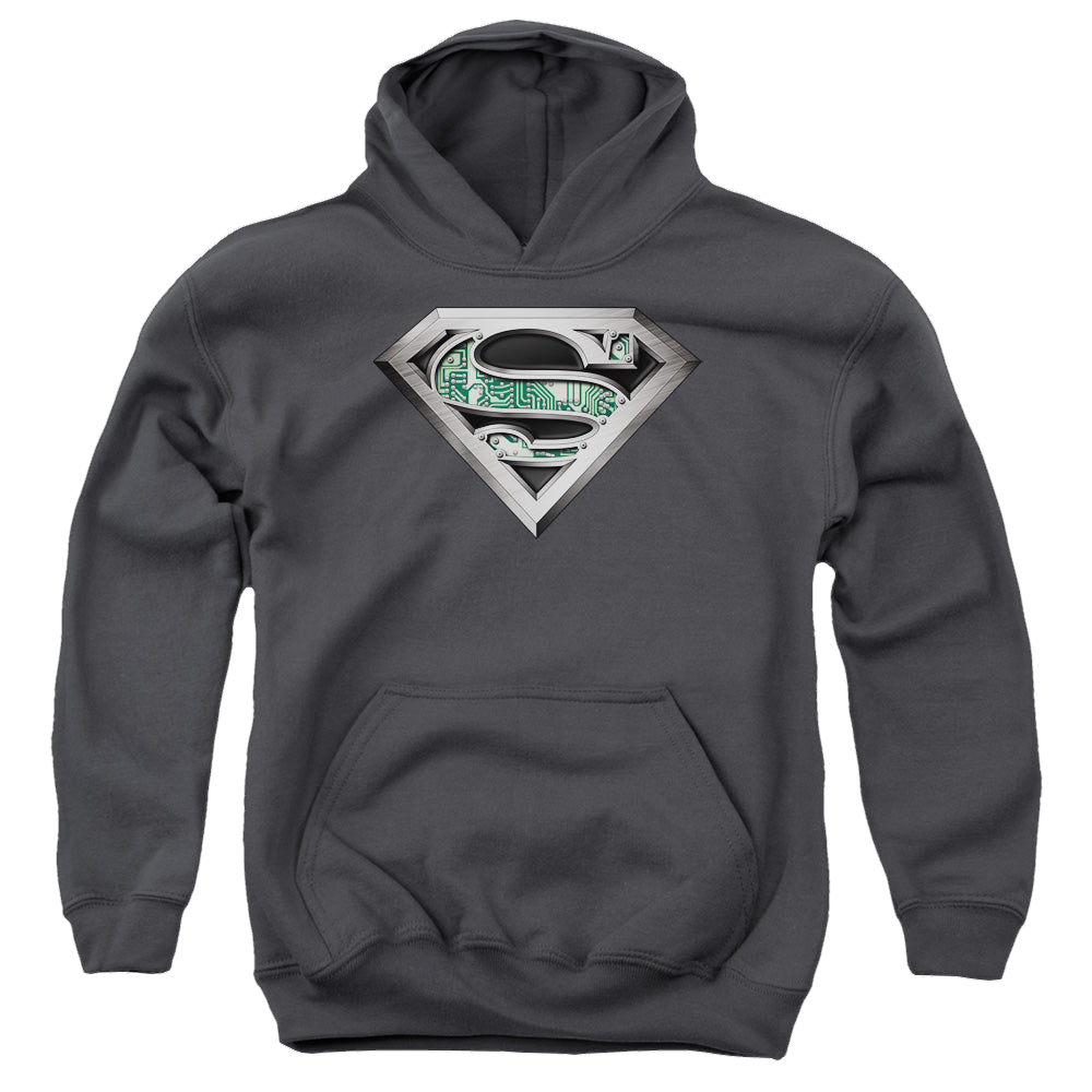 Superman Circuitry Logo - Youth Hoodie Youth Hoodie (Ages 8-12) Superman   