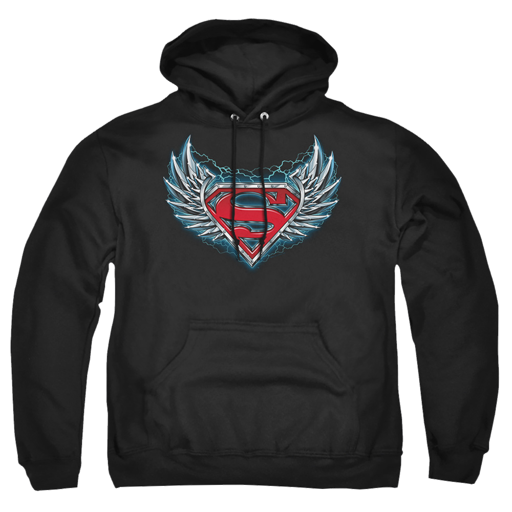 Superman Steel Wings Logo - Pullover Hoodie Pullover Hoodie Superman   