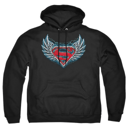 Superman Steel Wings Logo - Pullover Hoodie Pullover Hoodie Superman   